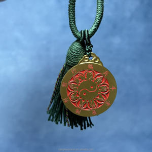 Exquisito Amuleto de Latón Yin Yang con <span class=keywords><strong>Ocho</strong></span> <span class=keywords><strong>Trigramas</strong></span>, Colgante Tradicional Chino de Feng Shui para Decoración del Hogar, Coche u Oficina, Regalo - Product Image 2