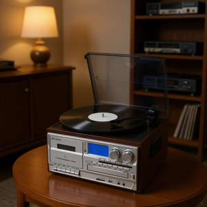 Centro de Música Victor con Tocadiscos, Sistema de Audio 8 en 1, Salida Estéreo, Entrada RCA, Montaje de Sobremesa - Product Image 2