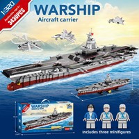 Blocs de construction éducatifs pour garçons, compatibles avec les navires de guerre, les mechas, les porte-avions, les fusées spatiales et les bateaux en plastique pour enfants