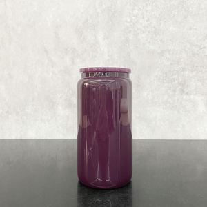 Brown Coffee Deep Purple Orange Green Cream Colored Christmas Colors Blank Sublimation 16oz Glass Can for <b>Vinyl</b> - Product Image 4