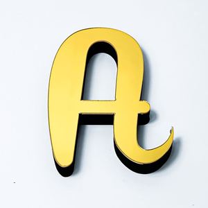 Letras Inglesas en Itálico de 10 cm, Acrílicas, Impresas con UV, Ecológicas, Alfabeto 3D con Efecto Espejo, Adhesivo Decorativo para Pared, Caracteres de Amor, Decoración del Hogar - Product Image 1