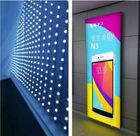 Profilé LED rectangulaire en aluminium pour caisson lumineux sans cadre avec tissu textile rétroéclairé, haute luminosité, étanche IP54