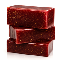 Savon de lessive solide de luxe bordeaux or rose, écologique, parfum longue durée, blanchissant, lavage des mains, usine OEM