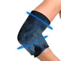 Manchon de gel flexible de gel de compression de genou coude cheville mollet pour le soulagement de la douleur taille personnalisée Oem Black Cold Wrap Ice Pack