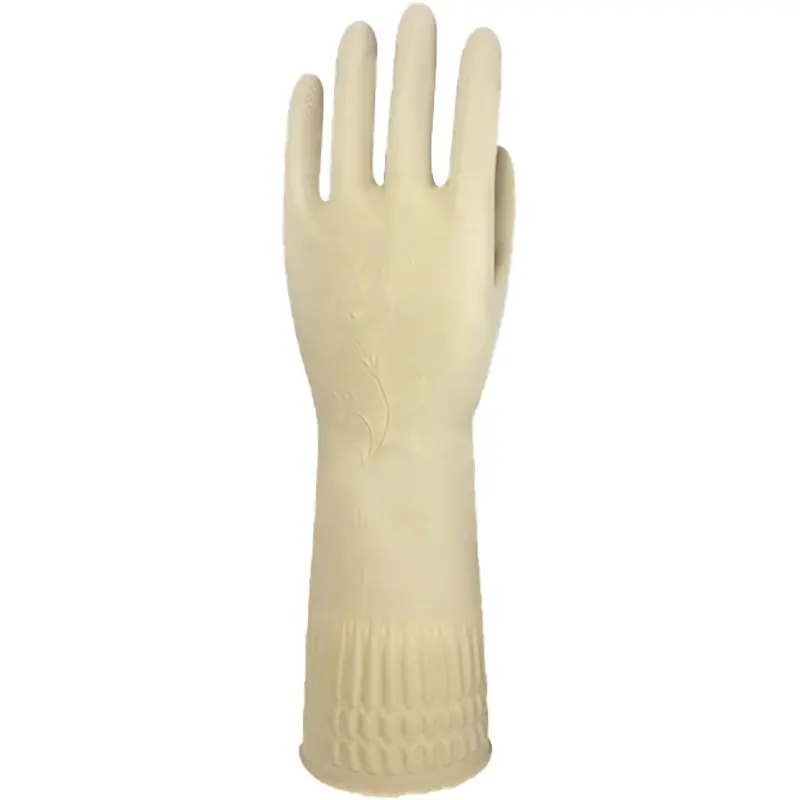 Резиновые перчатки для мытья посуды кухонные многоразовые прочные длинные латексные перчатки длиной до рук