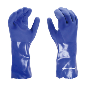 MaxiTough Vente en gros Entrepôt Gants de travail PVC Imperméables doublés de coton Gants industriels en PVC pour l'industrie de la pêche - Product Image 1