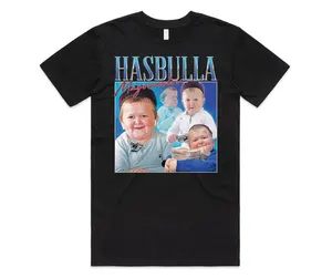 Hasbulla Magomedov Homage erkek t-shirtü komik Internet simgesi Legend Meme hediye Tee % 100% pamuk grafik Unisex Tops
