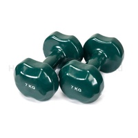 Trempage PVC personnalisé Vente en gros Nouvel entraînement aérobie Pilates Physiothérapie Poids des mains Haltères en vinyle coloré