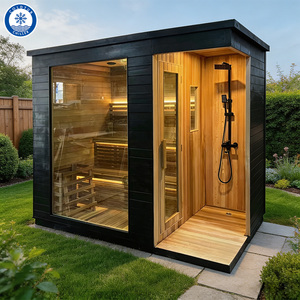 <span class=keywords><strong>Sauna</strong></span> de exterior moderna y lujosa <span class=keywords><strong>con</strong></span> ducha, de madera maciza, <span class=keywords><strong>con</strong></span> infrarrojos y estufa tradicional, capacidad para 4-6 personas, para jardín. - Product Image 5