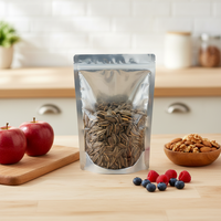 Sacs d'emballage alimentaire en plastique avec film d'aluminium transparent à l'avant et à l'arrière, de qualité alimentaire, pour les chips de banane, les chips de pommes de terre, les noix et les bonbons