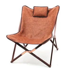 RTS оптовая продажа, новый высококачественный складной классический кожаный стул с одной бабочкой для улицы и помещения