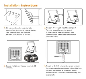 Lámparas Solares de Pared para Exteriores, IP65, Enfoque Exterior, 120 Vatios, 70W, 120W, 200W, <span class=keywords><strong>300W</strong></span>, Reflector LED <span class=keywords><strong>Solar</strong></span> - Product Image 6