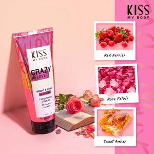 Loción perfumada Kiss My Body Bright & Shine Crazy In Love 226g. Disfruta del aroma que cautiva a quienes te rodean. - Product Image 2