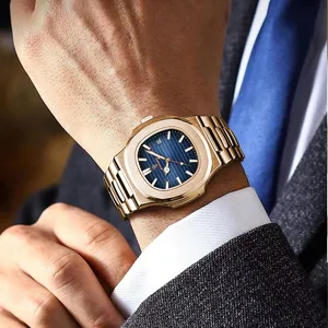 2024 nuovo orologio da polso da uomo di lusso 613 POEDAGAR con orologio da uomo quadrato impermeabile orologio da uomo orologio da uomo al quarzo in acciaio inossidabile orologio da uomo