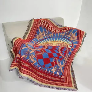 Custom Jacquard Woven Tapestry Blanket Remake Hoodies Sweater Blanket