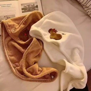 Gorro de Ducha de Felpa con Diseño de Capibara, Bonito y Absorbente, de Secado Rápido, de Terciopelo Coral, para Mujeres, Niñas y Chicas Kawaii - Product Image 3