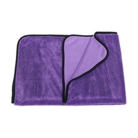 Boucle torsadée à un côté à séchage rapide 40x60 cm 800 Gsm gris Auto Detailing Serviette de lavage de voiture Twist Microfiber Serviette de séchage de voiture