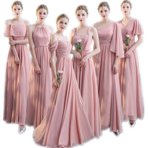 peach bridesmaid gown