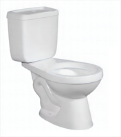 WC commercial à poser au sol avec réservoir encastré, double chasse, faible consommation d'eau, design moderne