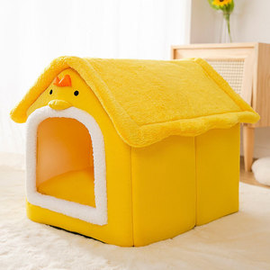 用于室内的豪华抗焦虑温暖北极天鹅绒狗窝猫狗床 - Product Image 5