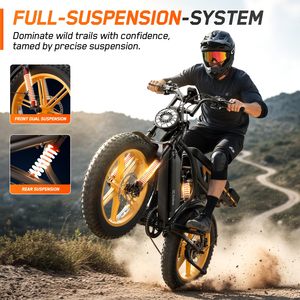 Bicicleta Eléctrica TST R9 para Adultos con Motor de 250W, Batería Integrada de 48V 15Ah/35Ah, Alcance de 55-190km, 25 km/h, Neumático Grueso de 20 Pulgadas - Product Image 4