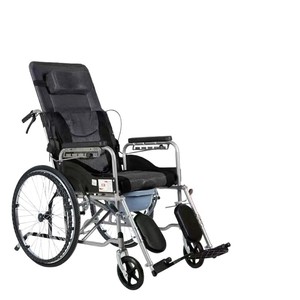 Fauteuil roulant léger et pliable avec fonction toilette, roues de 24 pouces, pour personnes âgées et handicapées - Product Image 2
