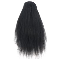 Extension de cheveux brésiliens Kinky Straight Drawstring Ponytail Afro Kinky Curly Texture 10-30 Inch Yaki Style