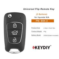 Clé télécommande universelle KEYDIY KD B04-3 à 3 boutons pour Hyundai KIA, lot de 5