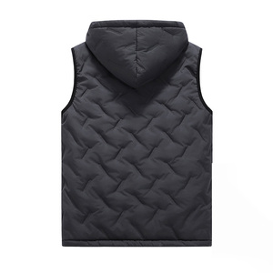 Chalecos de Invierno Casuales Impermeables con Logotipo Personalizado al por Mayor, Chalecos Gruesos y Cálidos con Capucha para Hombre - Product Image 1