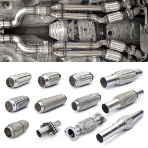 Tuyau flexible en maille métallique tressée, <span class=keywords><strong>prix</strong></span> d'usine personnalisé, tuyau d'échappement flexible avec interverrouillage intégré pour voitures - Product Image 3