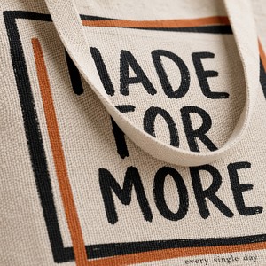 Cotton Canvas Tote <b>Bag</b> Oversized Beach Market Shopping Reusable Shoulder <b>Bag</b> with Front Pocket Aesthetic Summer Travel Daily - Product Image 4