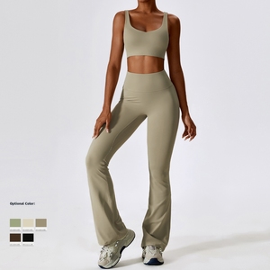 Ocio 3 piezas entrenamiento corto mujeres Lounge Wear conjuntos acanalado ecológico secado rápido transpirable estampado a prueba de golpes la desnudez es apretado - Product Image 3