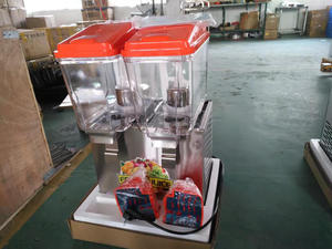 Distributeur <span class=keywords><strong>de</strong></span> jus commercial YinShuo en acier inoxydable, machine à granita et boissons froides à 2 robinets - Product Image 5