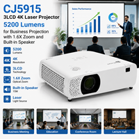 Projecteur laser 4K 3LCD CJ5915 pour entreprises, 5200 lumens avec déplacement vertical de l'objectif