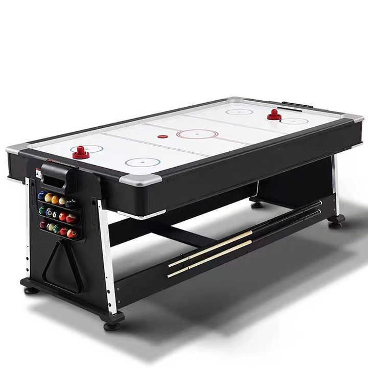 Source 4 in 1 multi functional game table with rotating billiard pool air  hockey table with table tennis on m.