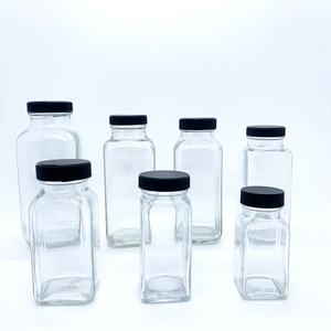 Recipientes de tempero quadrados vazios 2023, garrafas frascos de 4oz para tempero com tampas de agitador e metal hermético - Product Image 2