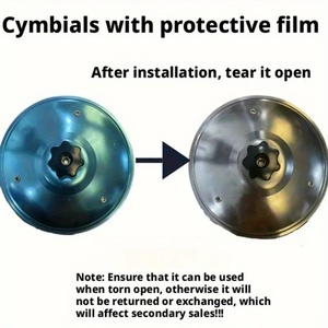 Címbalo de <span class=keywords><strong>tambor</strong></span> para rejilla de ventilación de coche, mini címbalo de metal para salpicadero de coche, accesorio musical para coche para amantes de la música - Product Image 4