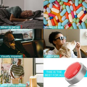 Decir hora y fecha con <span class=keywords><strong>voz</strong></span> de acento norteamericano para ancianos discapacitados de la vista o ciegos Reloj de botón de conversación claro y fuerte - Product Image 5