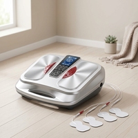 Masseur de pieds EMS avec fonction chauffante, stimulateur nerveux électrique transcutané pour le massage des pieds et des jambes, circulation sanguine, neuropathie