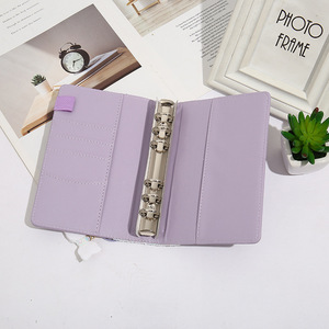 Quaderno Creativo A6 con Fiocco in Paillettes PU per Studenti, 6 Fori, Ricaricabile, con Cinturino - Product Image 3