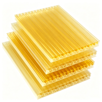 Plaque de polycarbonate gaufrée résistante aux intempéries, panneau transparent anti-choc pour toit de villa, patio, gazebo, maison de loisirs