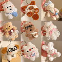 Pendentif Peluche Fille Taille Moyenne Ultra Doux, Porte-clés pour Sac à Dos, Accessoire Cadeau pour Meilleure Amie, Article de Boutique
