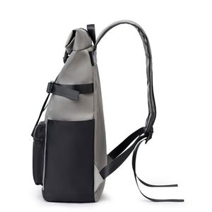 Custom OEM Men's Waterproof Roll Top Large Office Laptop Bags <b>Backpack</b> Unisex Casual Sports Travel School Student <b>Backpack</b> - Product Image 3