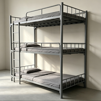 Lit en fer moderne à trois niveaux réglable et durable pour chambre à coucher