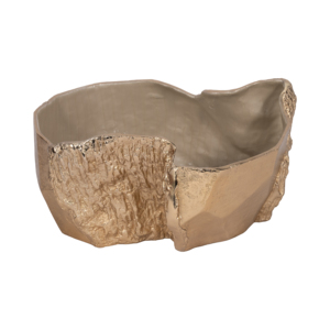 Ciotola Decorativa in Metallo a Forma Libera, Scultura per Arredamento Casa, Centrotavola, Decorazione da Tavolo - Product Image 1