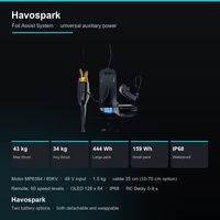 Système d'assistance à la planche hydrofoil Hot Havospark 43 kg de poussée IP68 Verrouillage rapide universel pour le surf hydrofoil et la vente en gros OEM