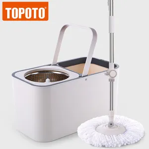 TOPOTO Customized Color Fashion Adjustable Cleaning Mop Floor Care Rotary Mop And Bucket Set