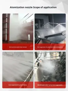 หัวฉีดสเปรย์ทรงกรวยแข็งทำจากสแตนเลส 304 สำหรับแรงดันสูง/ต่ำ ใช้ในอุตสาหกรรมสำหรับกำจัดฝุ่น ระบายความร้อน เพิ่มความชื้น และทำความสะอาด - Product Image 3