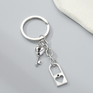 Hot Bán Hình Trái Tim <span class=keywords><strong>Keychain</strong></span> Vài Ngày Valentine Món Quà Kim Loại Vòng Chìa Khóa Mặt Dây Chuyền Chìa Khóa Và Khóa Hình Trái Tim Móc Chìa Khóa - Product Image 1