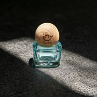 Flacons compte-gouttes en verre gravés au laser de 8 ml avec bouchon en bois, multicolores, pour huiles essentielles, parfums, et recharges de lotion anti-moustiques